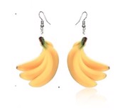 Øreringe - hængeøreringe med store bananer